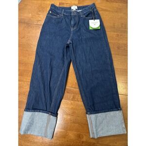 New Kate Spade x Target Jeans Womens Size 6 High Rise Straight Leg Wide Cuff NWT